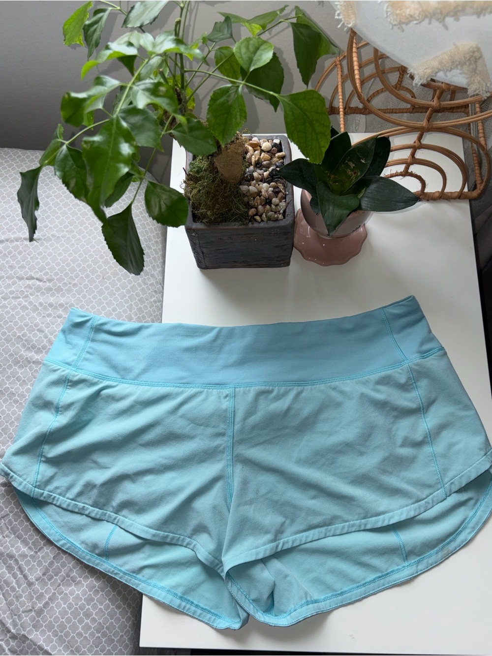 Light Blue Lululemon Speed Up Shorts